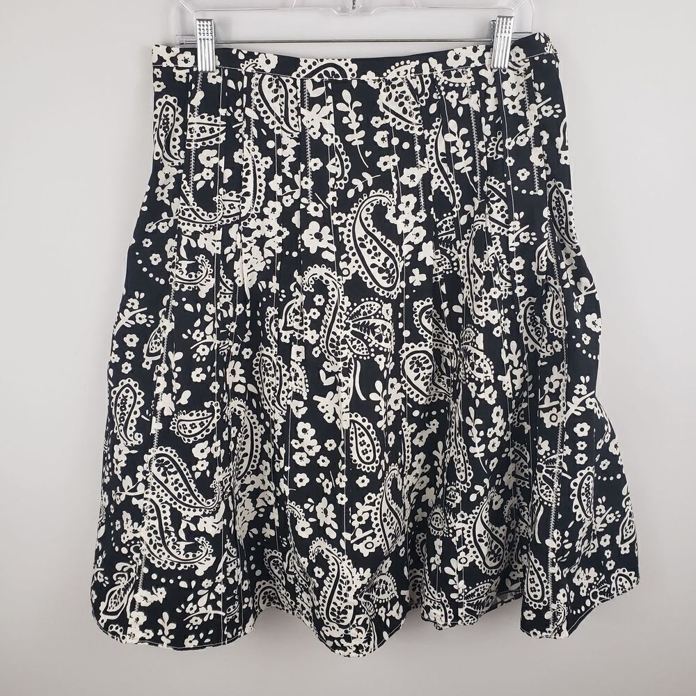 𝅺LIZ Claiborne Paisley Floral Circle Skirt Size 10P